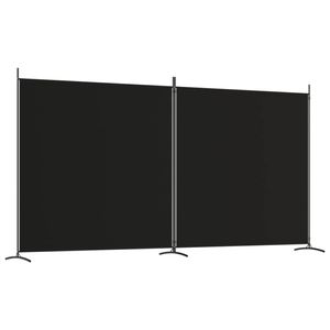 vidaXL Kamerscherm met 2 panelen 348x180 cm stof zwart