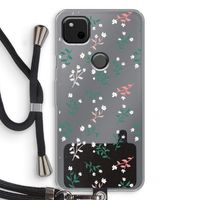 Small white flowers: Pixel 4a Transparant Hoesje met koord