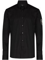Balmain chemise en popeline à patch logo - Noir