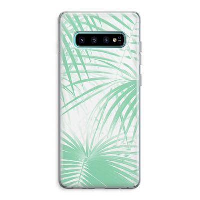 Palmbladeren: Samsung Galaxy S10 Plus Transparant Hoesje