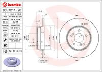 Remschijf BREMBO, Remschijftype: Massief, u.a. für Mercedes-Benz