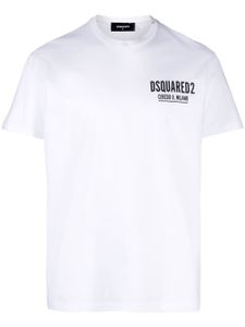 DSQUARED2 t-shirt en coton à logo imprimé - Blanc