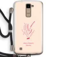 Where flowers bloom: LG K10 (2016) Transparant Hoesje met koord