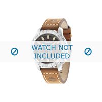 Timberland horlogeband 14647JS-13 Leder Bruin 22mm + wit stiksel - thumbnail