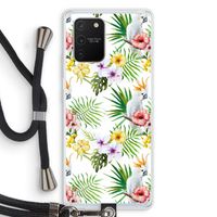 Gele kuif: Samsung Galaxy S10 Lite Transparant Hoesje met koord
