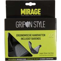 Handvatpaar Mirage Grips in style #65 - L = 134/134 mm met barends - zwart
