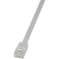 LogiLink CF2021U RJ45 Netwerkkabel, patchkabel CAT 6 U/UTP 0.50 m Wit Zeer flexibel 1 stuk(s) - thumbnail