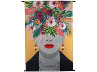 Wall Hanging Face Flowers Velvet Multi 105x2.5x136cm - HD Collection