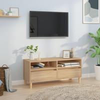 Tv-meubel 100x34,5x44,5 cm bewerkt hout sonoma eikenkleurig