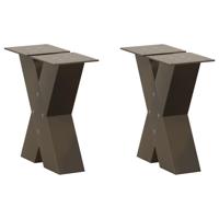 Salontafelpoten 2 st X-vormig 40x(30-31) cm staal naturel