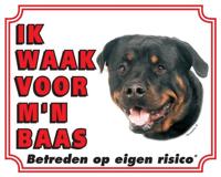 Rottweiler Waakbord - Ik waak voor mijn baas