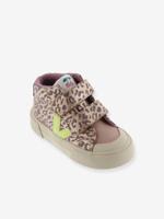 Hoge schoenen met luipaard dierenmotief en klittenbandsluitingen VICTORIA beige Hoge schoenen met luipaard dierenmotief en klittenbandsluitingen VICTORIA beige