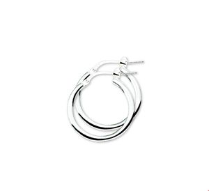 TFT Creolen Ronde Buis Zilver Gerhodineerd Glanzend 2.5 mm x 20 mm