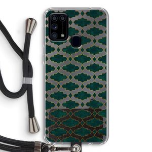 Moroccan tiles: Samsung Galaxy M31 Transparant Hoesje met koord