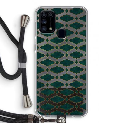 Moroccan tiles: Samsung Galaxy M31 Transparant Hoesje met koord