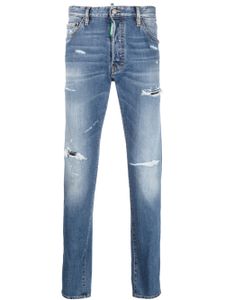 DSQUARED2 jean slim à effet usé - Bleu