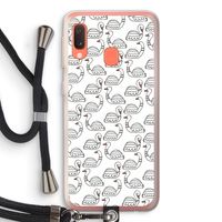 Zwanen: Samsung Galaxy A20e Transparant Hoesje met koord