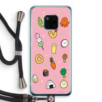 Happy bento friends: Huawei Mate 20 Pro Transparant Hoesje met koord