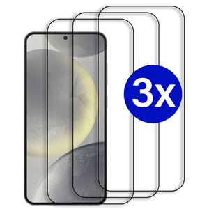 Triple Pack - Screenprotector geschikt voor Samsung Galaxy A20 - Premium - Volledig bedekt - Edge to edge - Tempered Glass - Beschermglas - Glas - 3x Screenprotector - Transparant