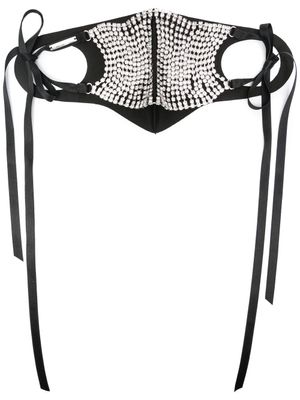 AREA masque à ornements en cristal - Noir