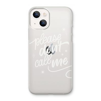 Don't call: iPhone 13 mini Transparant Hoesje