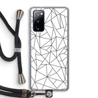 Geometrische lijnen zwart: Samsung Galaxy S20 FE / S20 FE 5G Transparant Hoesje met koord
