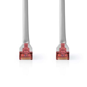 CAT6-kabel | RJ45 Male | RJ45 Male | SF/UTP | 1.00 m | Rond | PVC | Grijs | Label
