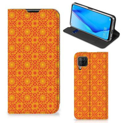 Huawei P40 Lite | Hoesje met Magneet | Batik Oranje