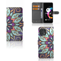 Motorola Edge 20 Lite Hoesje Purple Flower