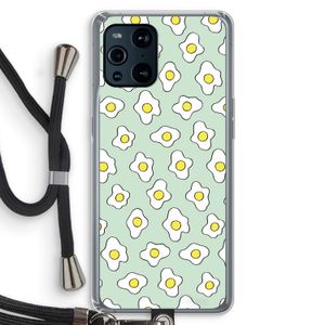 Spiegeleitjes: Oppo Find X3 Pro Transparant Hoesje met koord