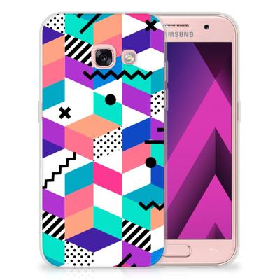 Samsung Galaxy A3 2017 | TPU Hoesje | Blokken Kleurrijk