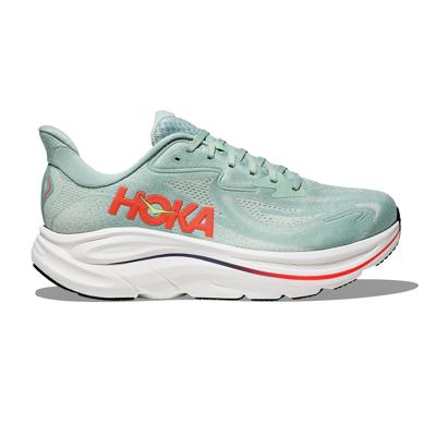 Hoka Clifton 10 hardloopschoenen Sage/Neon Flame WIDE Heren 42 2-3