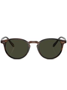 Oliver Peoples Riley round-frame sunglasses - Marron