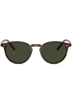 Oliver Peoples Riley round-frame sunglasses - Marron