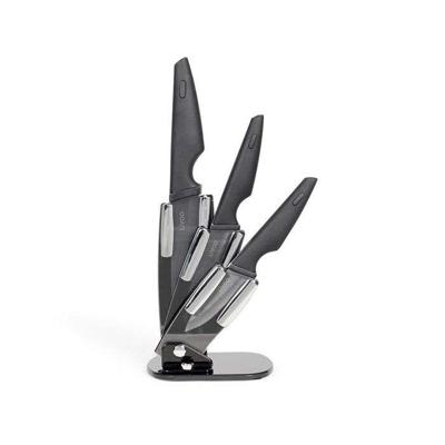 3-messenblok met houder - LIVOO - MEC135N - 7,5 / 10 / 12,5 cm - Keramisch mes - Vaatwasmachinebestendig