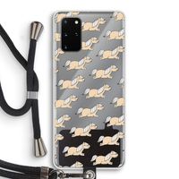 Ponys: Samsung Galaxy S20 Plus Transparant Hoesje met koord
