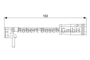 Waarschuwingscontact, remvoering-/blokslijtage Voor Links AP813