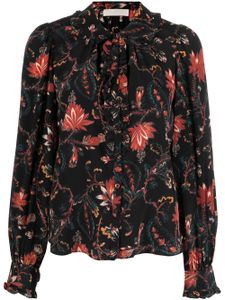 Ulla Johnson blouse Philipa à fleurs - Noir