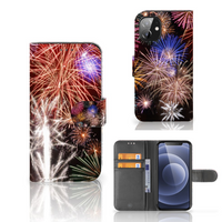 Apple iPhone 12 Mini Wallet Case met Pasjes Vuurwerk - thumbnail