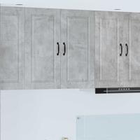 Keukenkast met plank Beton Grijs 80 x 31 x 80 cm Bewerkt hout