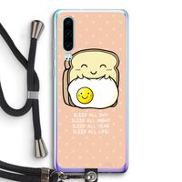 Sleep All Day: Huawei P30 Transparant Hoesje met koord