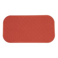 MSV Douche/bad anti-slip mat badkamer - rubber - terracotta - 36 x 65 cm   -