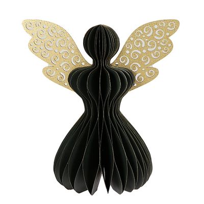 Papieren Engel Glitter 30 cm - Donkergroen - Buitengewoon de boet