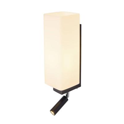 SLV Slaapkamer wandlampQuadrass zwart - 1003428