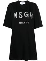 MSGM robe à logo imprimé - Noir - thumbnail