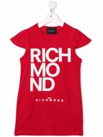 John Richmond Junior robe à logo imprimé - Rouge