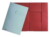 Dossiermap esselte folio 3klep manilla 275gr rood
