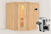 Karibu | Lilja Sauna | Energiesparende Deur | Biokachel 3,6 kW Externe Bediening - thumbnail