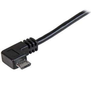 StarTech.com 1 m Micro-USB oplaad en sync kabel M/M Micro-USB haaks naar rechts 30/24AWG