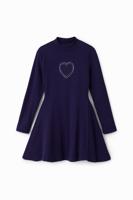 Jurk met hartvormige cut-out - BLUE - 5/6